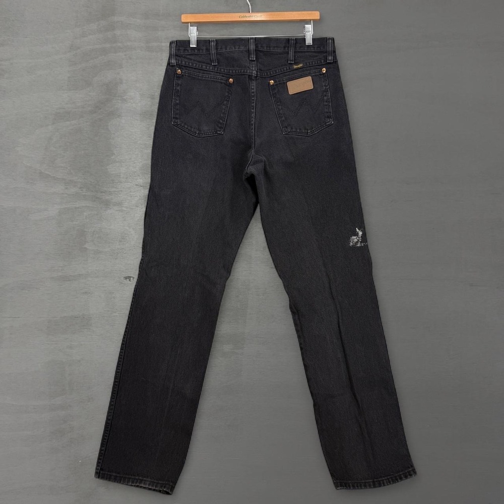 Wrangler Cowboy Cut Jeans Black 13MWZWK Straight Leg 33 x 34
